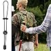 Lekgavd 5pcs Backpack Hiking Stick Holders, Reflective Trekking Walking Pole Holder, Adjustable Backpack Elastic Rope Fasteners Hiking Accessories for Walking, Climbing, Fishing- Black