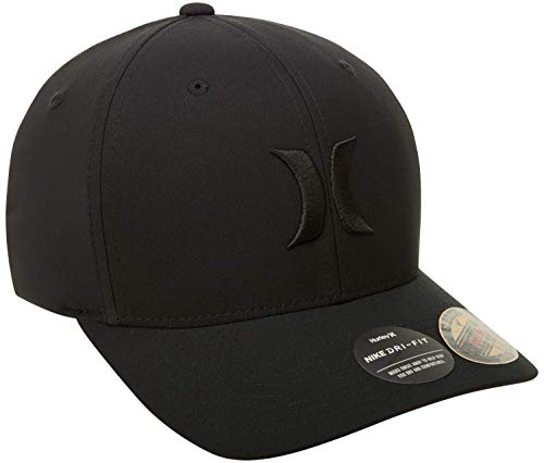 Hurley Men's Dri-Fit One & Only Flexfit Baseball Cap, Black/Black, L-Xl #TOP3