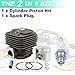 Adefol 49mm Cylinder Piston Kit for Stihl TS360 TS350 BT360 08S Concrete Cut-off Saw, TS350 TS360 Bore Cylinder & Piston Kit with Spark Plug replacement parts Replace 4201 020 1200, 4201-020-1200