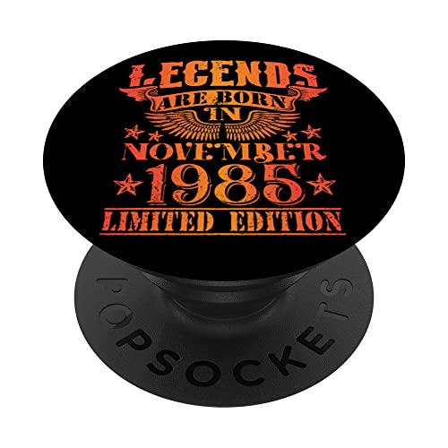 Cumpleaños Noviembre 1985 Edición Limitada Regalo Vintage PopSockets PopGrip Intercambiable