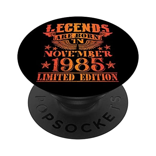 Cumpleaños Noviembre 1985 Edición Limitada Regalo Vintage PopSockets PopGrip Intercambiable
