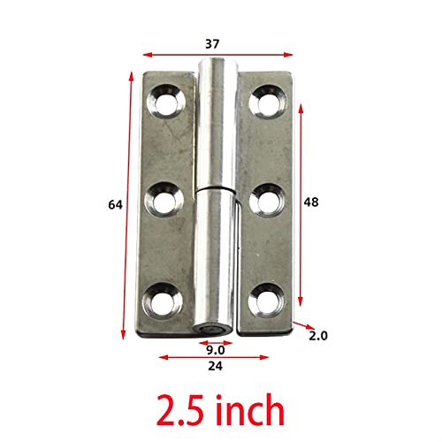 Dobradiças 2 Pçs Aço Inoxidável 304 Dobradiça Removível Banheiro Cozinha Porta Dobrável Plana Ferrag