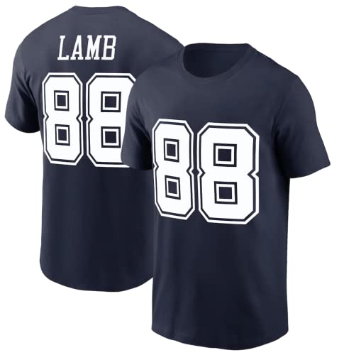 Ceedee Lamb #88 Dallas Texas Football Shirt 100% Cotton Jersey Tee