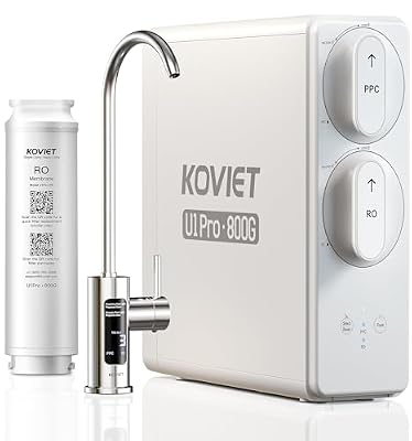 U1 Pro with RO Filter, 800GPD Tankless Reverse Osmosis System, 10-Stage Under Sink RO Water Filtration System, 2 Filtration Modes, NSF/ANSI 58 Certified with Smart LED Faucet, 3:1 Pure to Drain