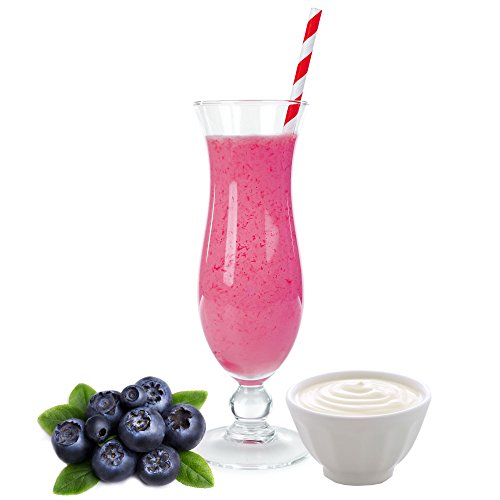 Joghurt Heidelbeer Geschmack Eiweißpulver Milch Proteinpulver Whey Protein Eiweiß L-Carnitin angereichert Eiweißkonzentrat für Proteinshakes Eiweißshakes Aspartamfrei (1 kg)