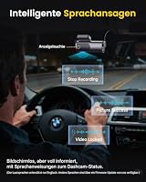 GKU Dashcam Auto Vorne Hinten 4K+1080P, 5GHz WiFi Dashcam mit 64GB SD Karte, Auto Kamera mit Super Nachtsicht, WDR, 170° Weitwinkel, Parküberwachung, G-Sensor, Loop-Aufnahme, APP Steuerung, Max 256GB – Ansicht 8