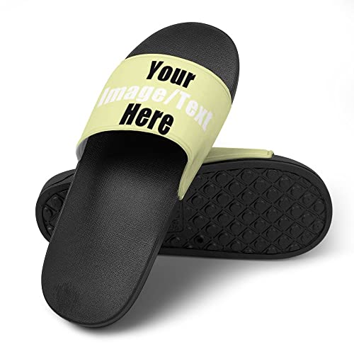 Custom Slides Sandals Personalized Add Your Name Photo Design Sandals Fashion Beach Sandals Comfort Bathroom Shower Shoes Non Slip Indoor Outdoor Water Sandals for Women Men2