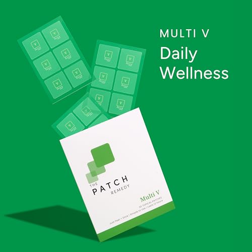 Image of The Patch Remedy Multi V Patches - Vitamin Plus Blend with D3, K2, Magnesium Chloride, Zinc, Liposomal C, Potassium, Iodide, Biotin Plus More