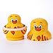 10 Pcs Wooden Yellow Duck Handmade Russian Nesting Dolls Toys, Cute Lovely Animal Matryoshka Stacking Dolls Home Decor, Educational Learning Toys for Adults