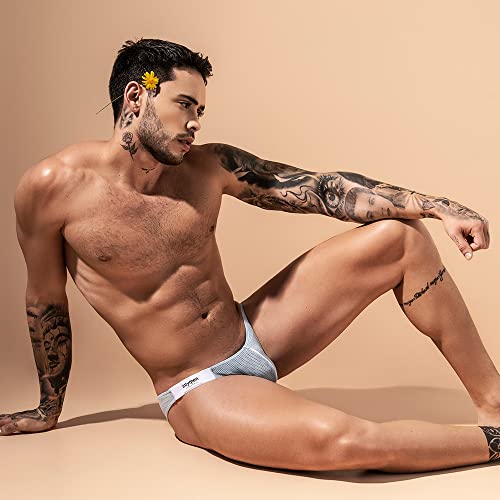 Mens Sexy Skimpy Bikini Low Rise Jockstrap See Through Pouch Thong G-String Fancy Brief Underwear3