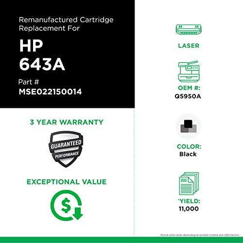 Mse Brand Remanufactured Toner Cartridge Replacement For Hp Q5950A (Hp 643A) | Black #TOP2