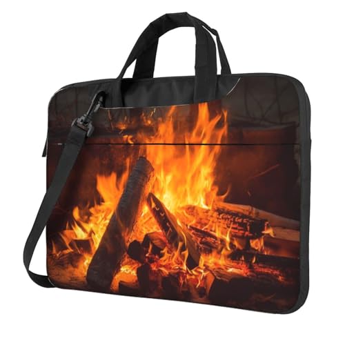 Bolso maletín para portátil Burning Firewoods unisex miniatura 1