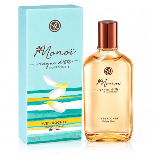 Yves Rocher Eau de Toilette VAGUE D'ÉTÉ 100ml Perfume Fragancia Monoï | Captura la esencia del verano con aroma fresco, floral y intensidad equilibrada - Perfumes de Mujer - Uso diario versátil