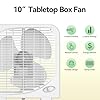 shinic 2 Packs 10" Tabletop Box Fan, 2 Speeds, Quiet Table Fans with Strong Airflow, Energy Efficient Small Box Fan, Portable Kitchen Exhaust Fans for Bedroom Bathroom Office Dorm Workshop, White #1