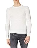 Camiseta de manga larga Antony Morato Maglia Girocollo Effetto FIAMMATO Tnica de Enfermera, Crema, XXL para Hombre