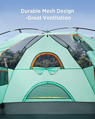 Ciays Camping Tent 2 Person, Waterproof Family Tent With Removable Rainfly And Carry Bag, Lightweight Tent With Stakes For Camping, Traveling, Backpacking, Hiking, Outdoors, New Teal #TOP4