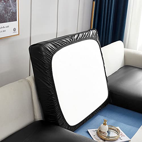 AYouge Funda de cojín de Asiento de Cuero sintético elástico Protector de cojín de Asiento Impermeable, Funda de cojín elástico, Funda de cojín de Asiento de sofá