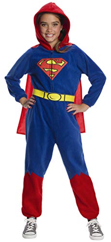 Rubie's DC Super Heroes Girl's Superman One-Piece Costume Jumpsuit, Large