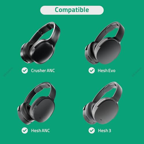 Geekria QuickFit Audio Kabel mit Mikrofon Kompatibel mit Skullcandy Hesh 3, Hesh 2, Crusher, Grind Kopfhörer, 3.5mm AUX Ersatz-Stereokabel für Kopfhörer mit Inline-Mikrofon und Lautstärkeregler (1.2m)