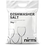 Nirmi Dishwasher Salt 5kg - Pure Granular Salt - Reduces Limescale Build Up, Protects Dishwasher Parts, Improves Cleaning Performance, For Hard Water Areas