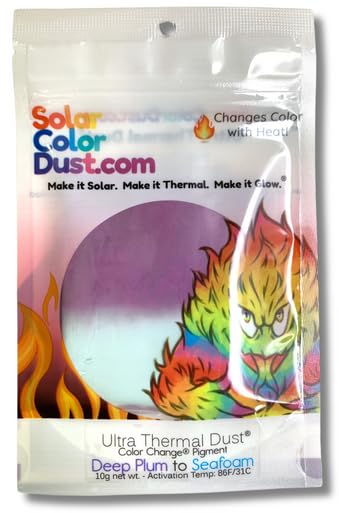 Ultra Thermal Dust® 86ºF - Deep Plum to Seafoam - Heat Sensitive - Color Change® Pigment