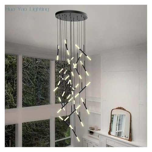 Suspension lumineuse LED salon moderne 6 têtes plafonnier design