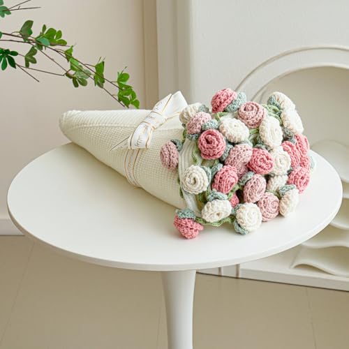 Longhui bedding Elsa Decke mit rosa Blumen, Acrylmaterial, rund, riesig, weiche Decke, Beige, 152,4 cm