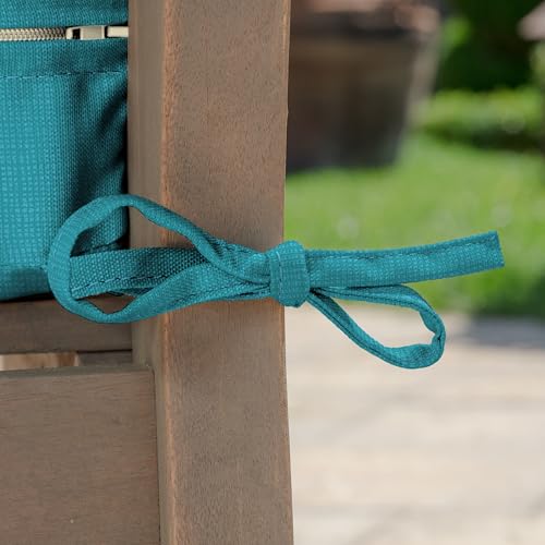 Image of Arden Outdoor Deep Seat Cushion Set, 4-Pack, 22 in x 24 in, Weather-Proof, Rain-Proof, Fade Resistant Patio Cushion for Chair, Sofa, and Couch Lake Blue Leala