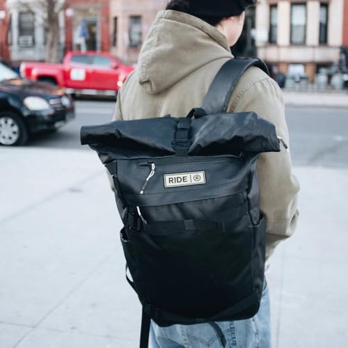 Ride Roll Top Daypack mochila urbana negra miniatura 4