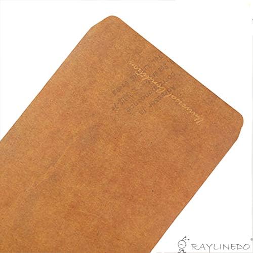 RayLineDo® 20pcs Retro Kraft Paper Letter Envelopes (16x11cm) Vintage Style Brown Envelopes - Image 4