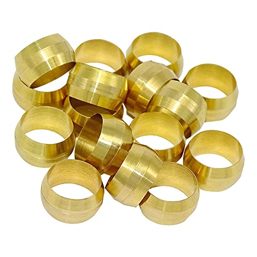 Xmuctech 200Pcs Brass Compression Fitting Ferrule Sleeve thumb #5