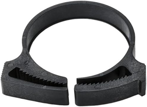 HellermannTyton SNP32GHS0K2 Snapper Hose Clamps, 1.23"/1.411" Min/Max Diameter, PA66GF13%, Black, 50/pkg