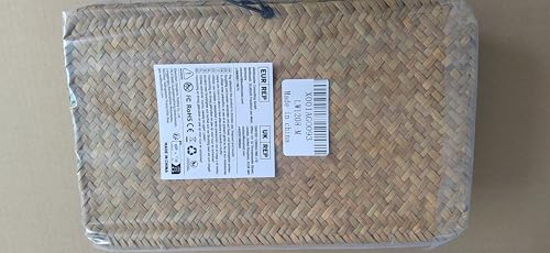 Wicker Storage Basket Woven Rattan Storage Box With Lids Seagrass Laundry Baskets Makeup Organizer For Bathroom, Living Room, Kitchen (M) - Image 9