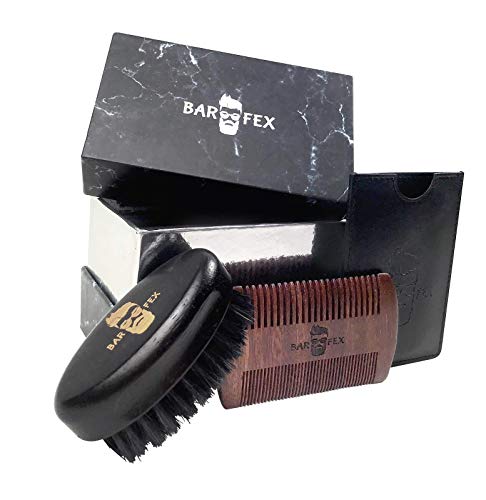 Preisvergleich Produktbild BarFex Bartbürste & Bartkamm - Männer Geschenk Set