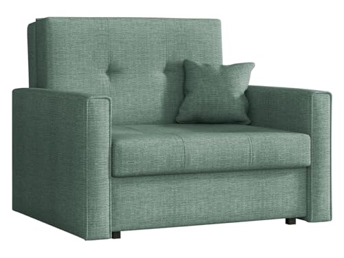 Mirjan24 Sofa Viva Bis I mit Schlaffunktion, Schlafsofa, einsitzer Polstersofa mit Bettkasten, Bettsofa inkl. Kissen, Farbauswahl, Wohnlandschaft (Spirit 11)