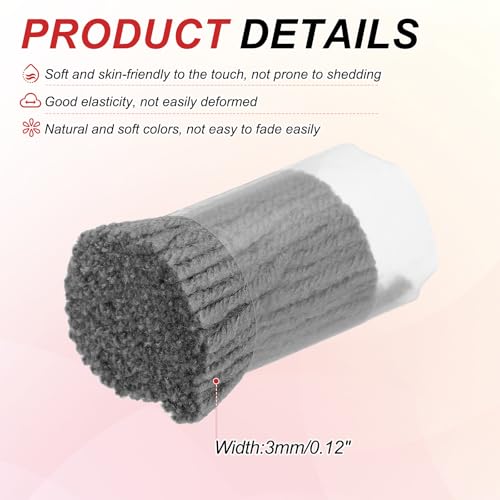 Image of MECCANIXITY 15 Rolls Latch Hook Yarn, 3mm Gray Latch Hook Kit Yarn Precut Hook Rugs Making Crochet Bundles for Rug Adults Beginners Tapestry DIY Craft