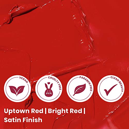 True + Luscious Super Moisture Lipstick – Clean, Vegan And Cruelty Free – Lasting Hydration For Dry Lips With A Satin Finish – Uptown Red #TOP1