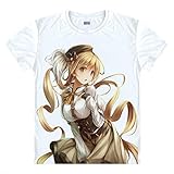 HPY Puella Magi Madoka Magica Short Sleeves Shirt Kaname Madoka T-Shirt,Tomoe Mami L
