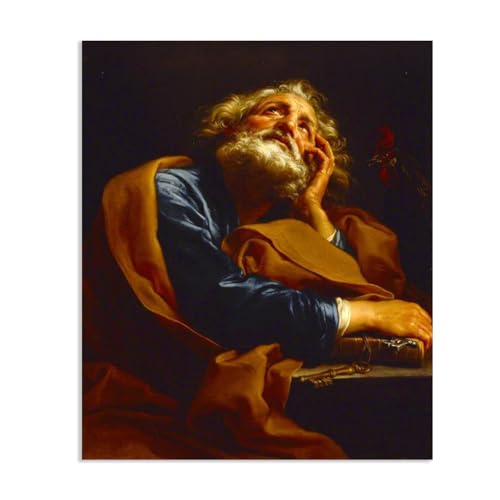 Tableau Pompeo Batoni Dieu et les douze apôtres impression sur toile 60x50cm sans cadre