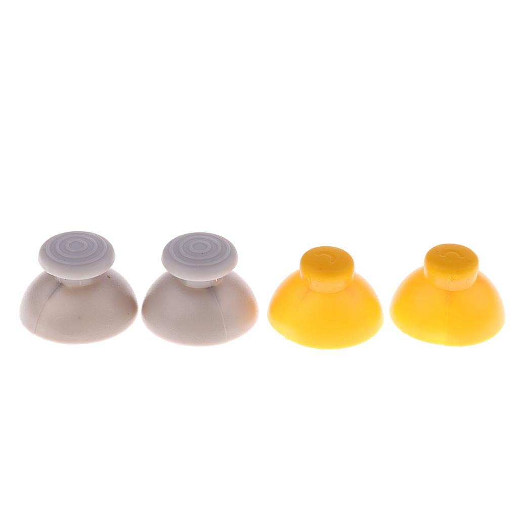 CALANDIS™ 4x4x Joystick Caps 2Grey&2Yellow Replace for Nintendo Gamecube NGC Controller | Replacement Parts & Tools-image-19