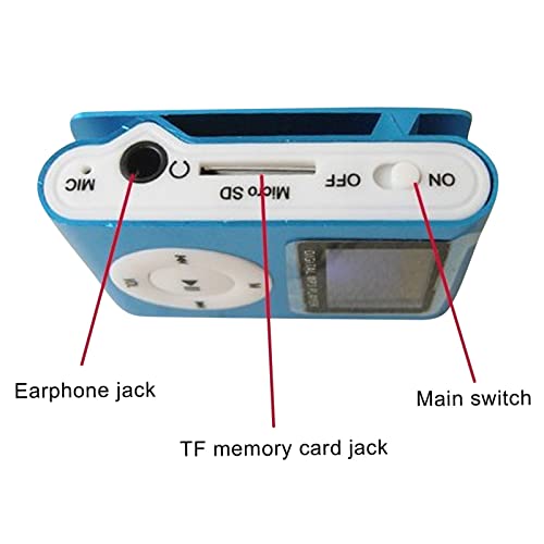 Mp3 Player for Sports, Travelling USB Portable Music Player with Speaker LCD Screen Digital Music Long Standby Time Mp3 Player for Kids Cool Stuff Tech Gadgets Electronics for Men (Blue)