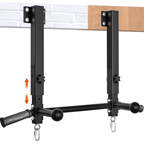 Pull Up Bar Joist Mounted -800 lbs Adjustabl Heavy Duty Chin Up Bar, Perfect for Garage, Beam and Rafter Mounting, Easy Installation Pullup Bar, Ideal for Multiple Grip Options