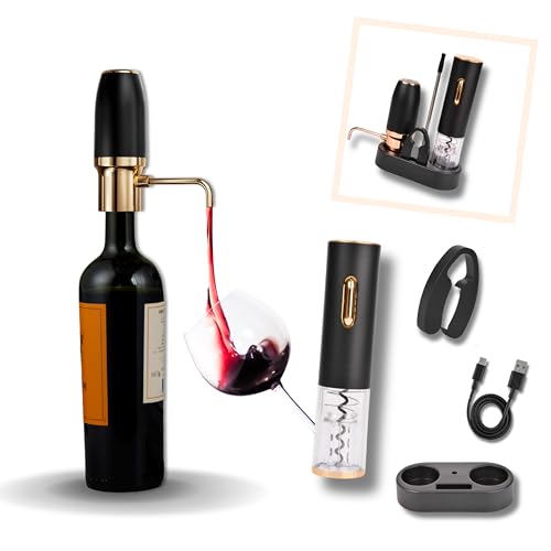 Sip & Shimmer Wine Gift Set with Aerator, Opener & Stand