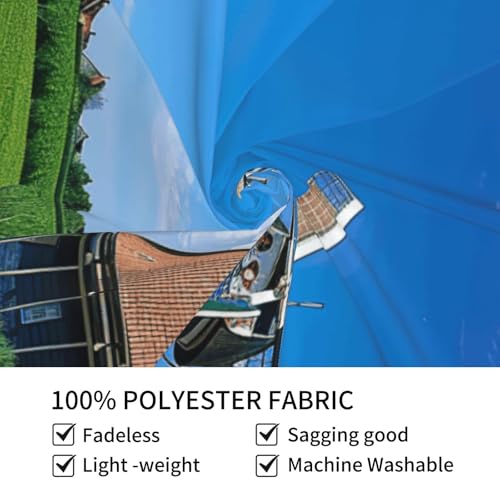 Tapiz azul de molino DUWAA de 60x51 pulgadas para decoración estética de pared en dormitorio 6
