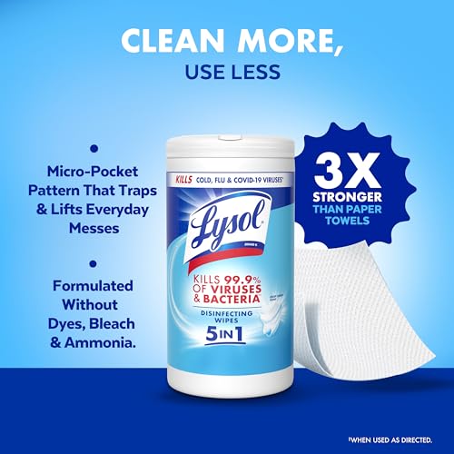 Lysol Disinfecting Wipes, Multi-Surface Cleaner, Crisp Linen, 80 ct. - image 6