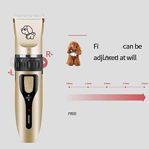 Ajcoflt Aparador de Pêlos de cães Elétrico Pet Professional Grooming Machine Tool USB Recarregável B