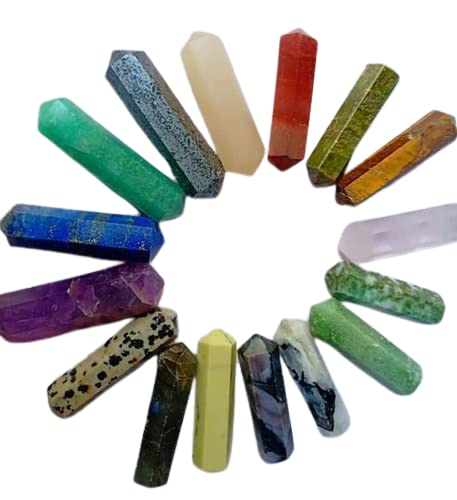 VASIM Agate Mix Amethyst Double Point Pencil ( 10 Piece )