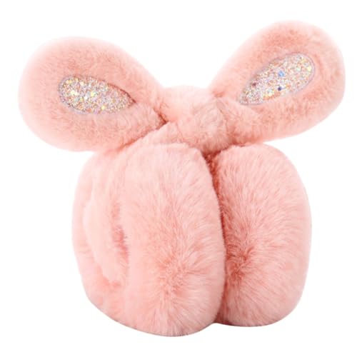 Hemoton Lovely Reusable Earmuffs for Boy Girl Warm Windproof Ear Covers with Adorable Rabbit Design Comfortable Ear Warmers for Outdoor Activities Boy Girl Parties
