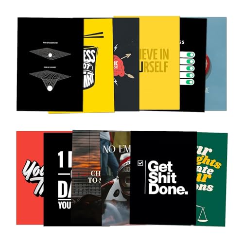 Image of Wallgasm Motivational Set - Set of 20, 4 x 6 Inches Poster | Hustle | Trading | Poster for Room, Livingroom, Gym, Office