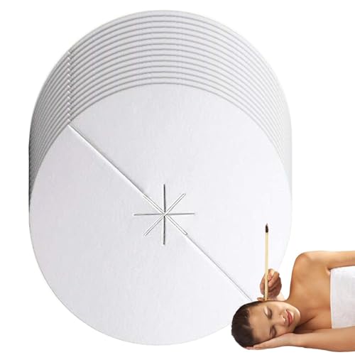 Hopcvem イヤーキャンドル保護ディスク、イヤーケアキャンドルディスク, イヤーケアキャンドリングディスク, 保護ディスク、イヤーケアキャンドル保護ディスク、イヤーケアキャンドルプレート、16個、衛生的 女性 男性用